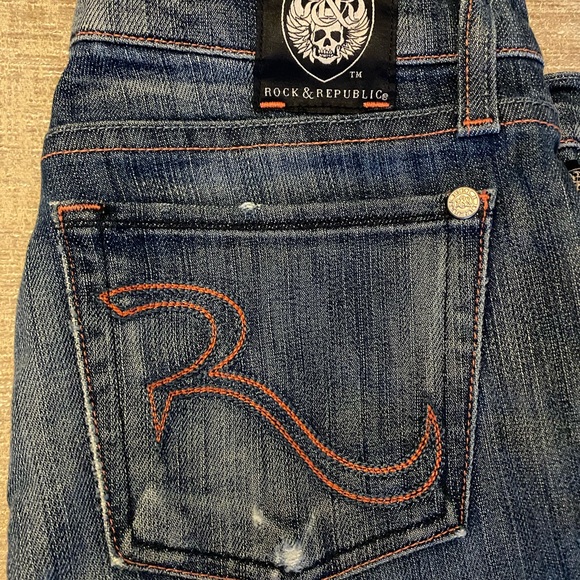 Rock & Republic light wash flair jeans size 27 - Picture 5 of 5